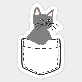 Grey Cat Sticker